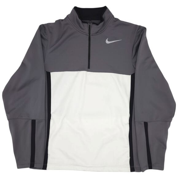 Nike Other - Nike Golf Jacket Mens Small Gray White Pullover 1/4 Zip Standard Therma Fit